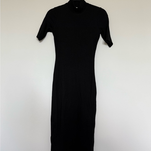 Marine Layer Lexi Rib Mock Neck Midi Dress XS - Picture 3 of 7